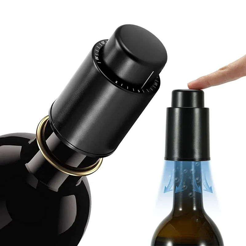 Weinflaschenstopper, wiederverwendbare Weinstopper, Vakuum-Weinkoner, Weinsparer, Vakuumpumpe, Korken, hält Wein wirklich frisch