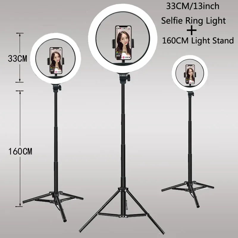 26 33 cm Videoleuchten, dimmbares Licht, Selfie-LED-Ringlicht, USB-Ringbeleuchtungslampe mit Stativ, um Youtube-Ringlicht zu machen