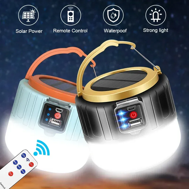 LED Camping Licht Wasserdicht Wiederaufladbare Zelt Lampe Tragbare Laternen Notbeleuchtung Markt Lampe Energiesparlampe
