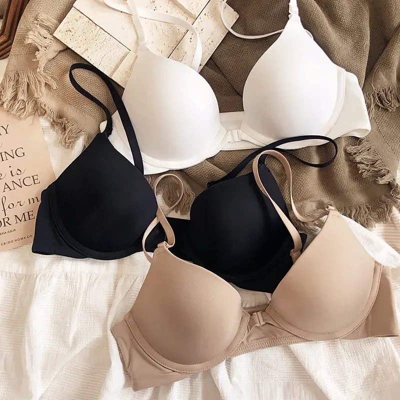 1/2-Cup Nahtlose BHs für Damen Unterwäsche Push-Up-BH Bralette Komfort Weicher Unsichtbarer BH Ohne Bügel Einfache Sexy Dessous Pu