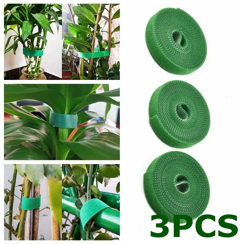 3 Rollen grüne Gartens chnur Pflanze Krawatten Nylon Pflanze Bandage Garten Hakens ch laufe Bambus Kerze e Wrap Unterstützung Garten zubehör