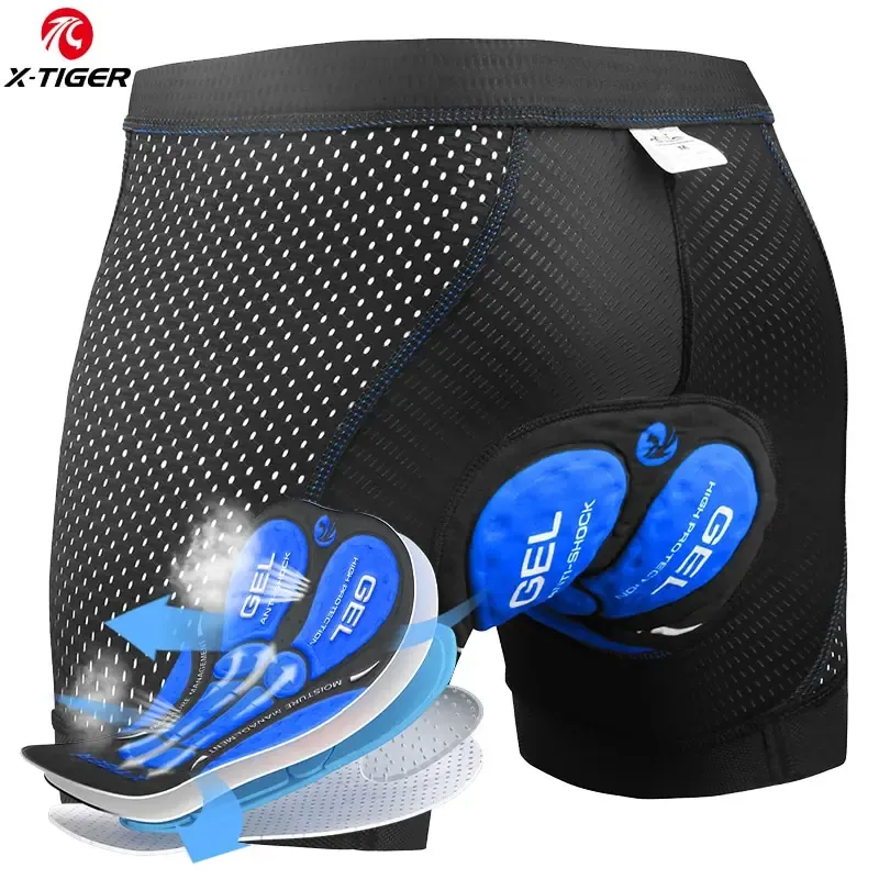 X-TIGER Fahrrad unterwäsche 5d atmungsaktive gepolsterte Gel-Bike-Shorts Männer MTB Anti-Rutsch-Bein griffe Reiten Radsport Schüsse Ciclismo