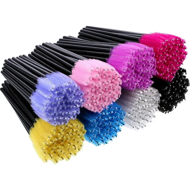 100Pcs Einweg Micro Wimpern Verlängerung Make-Up Kit Wimpern Pinsel Mascara Wands Applikator Spooler Augenbraue Kamm pinsel wimpern