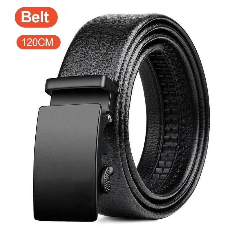 Männer Leder Gürtel Metall Auto automatische Schnalle Arbeits gürtel hohe Qualität Männer 120cm Ledergürtel Geschäft - 5.3 EUR