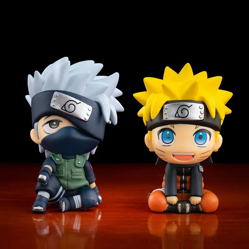 9cm Naruto Anime Figur Uzumaki Naruto Kakashi Uchiha Sasuke Itachi Niedliche Spielzeuge Q Figuren Acchion Figur Modell
