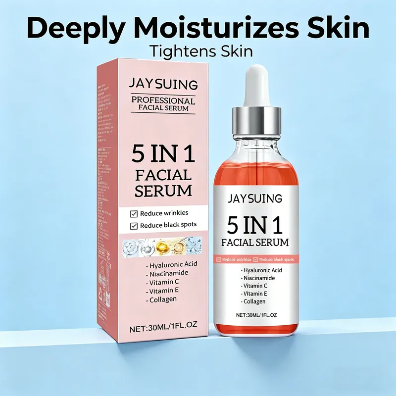 Neues 5-in-1 Gesichtsserum Hyaluronsäure Niacinamid Vitamin C Aufhellend Feine Linien Feuchtigkeitsspendend 30ml Gesichtsserum Hautpflege