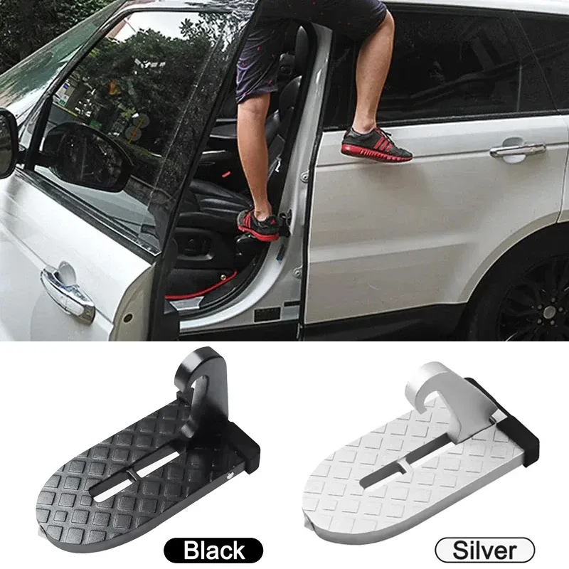 Universal Fit Auto Tür Schritt Faltbare Dach Rack Latch Haken Fuß Pedal Multifunktions Aluminium Legierung Auto Sicherheit Hammer