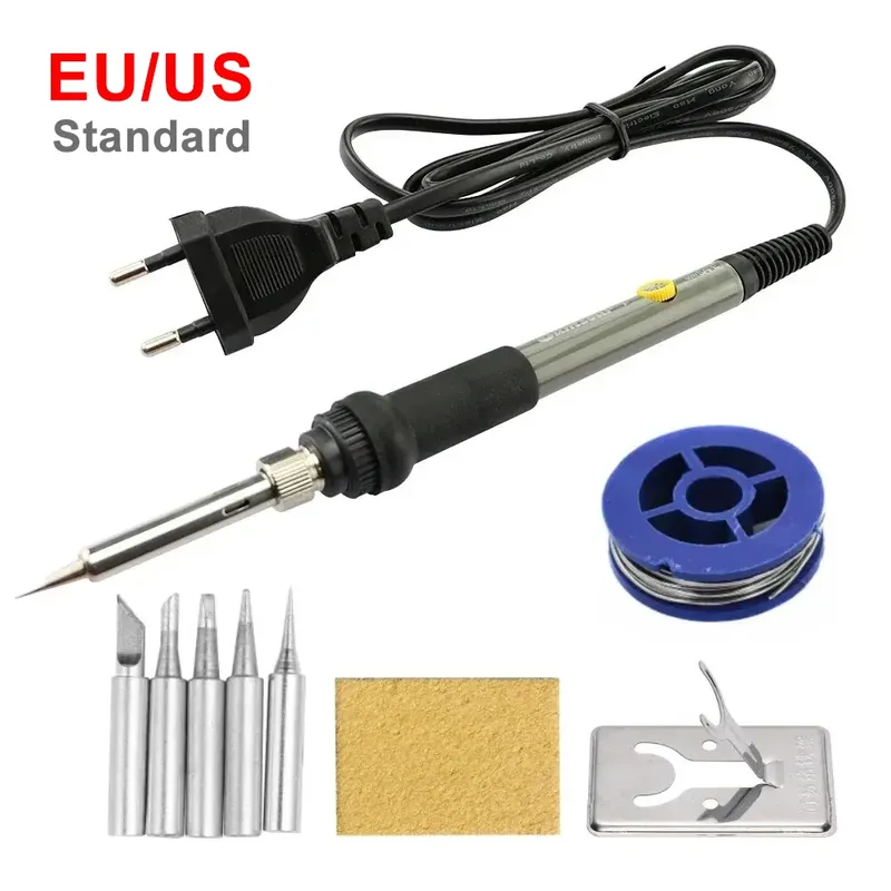 60W Einstellbare Temperatur Elektrische Lötkolben Schweißen Eisen Rework Station Wärme Stift Tipps DIY Reparatur Werkzeug