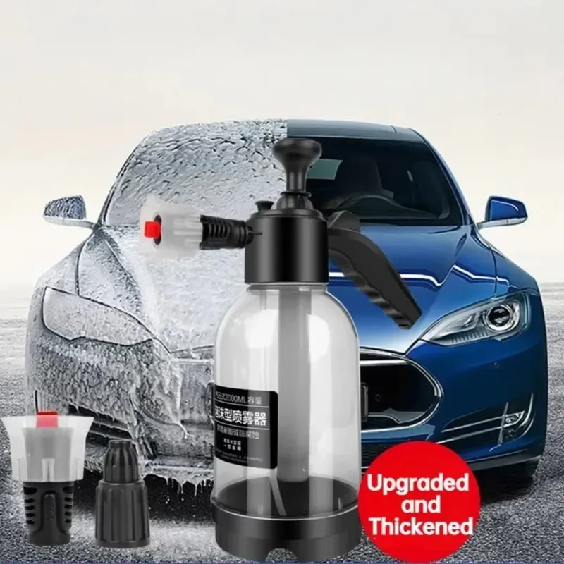 2L Handpumpen-Schaumsprüher Pneumatischer Reiniger Schaumschnee Hochdruck-Autowaschsprühflasche für Auto- und Haushaltsreinigung