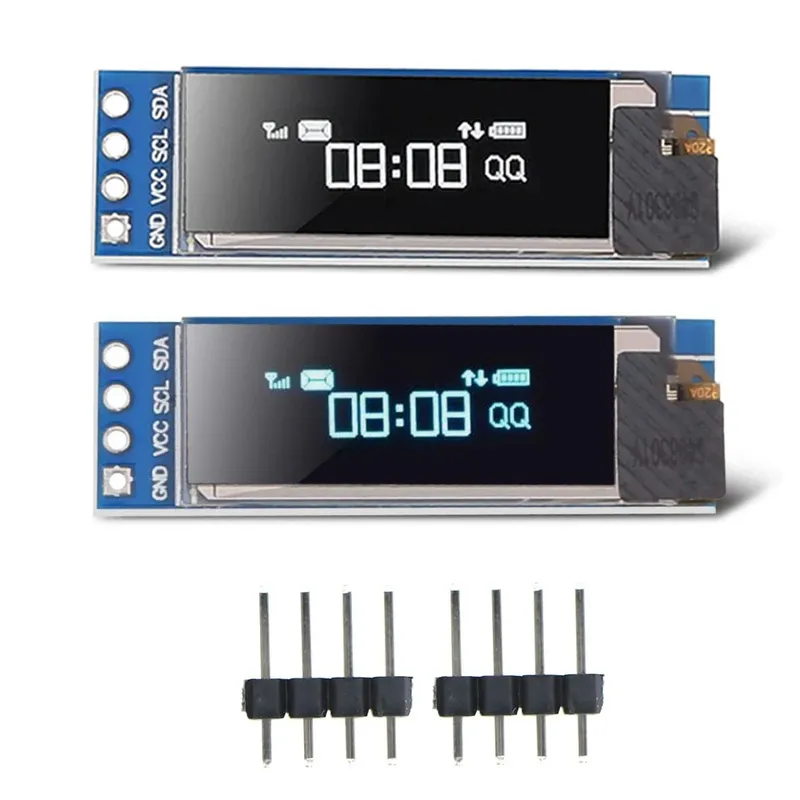 0,91 Zoll 6Pin IIC I2C SPI Schnittstelle OLED Weiß LCD Display Modul 0,91 "Laufwerk SSD136 Bord Für Arduino Raspberry Pi SMT32