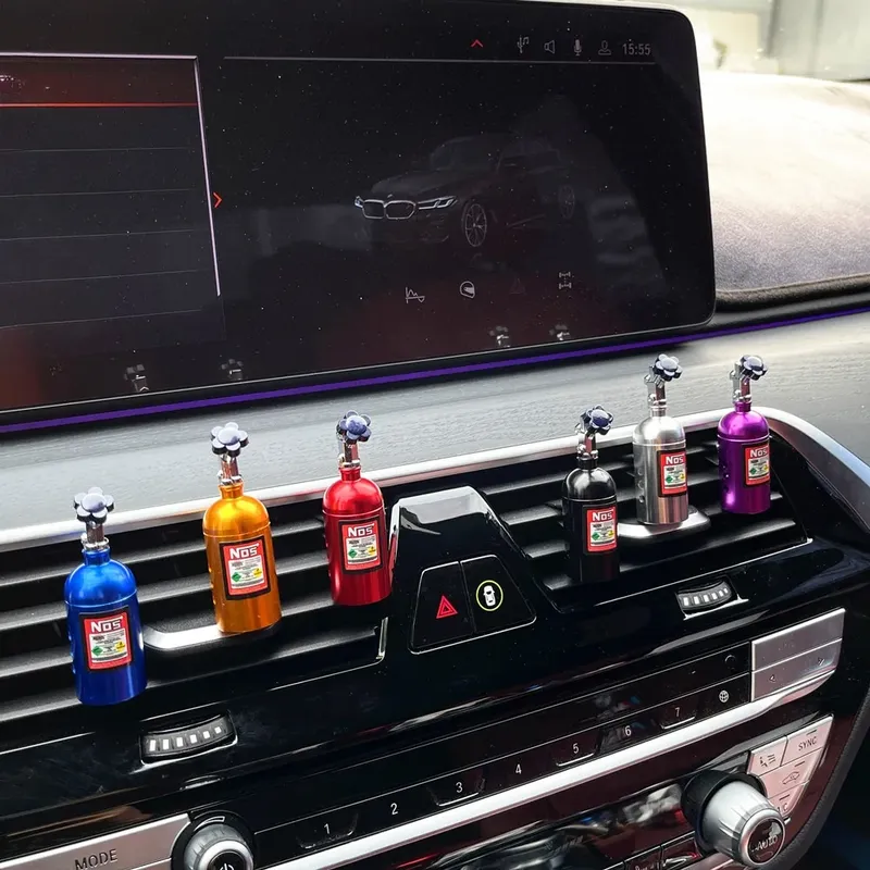 Heißer Verkauf Auto Lufterfrischer NOS Stickstoff Flasche Air Vent Aromatherapie Auto Aroma Outlet Parfüm Aroma Düfte Zubehör