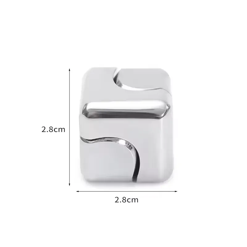 Metallwürfel Spinner Zappelspielzeug Fingerspitzen 3D Puzzle Gyro Gear Sensory Anti Stress Relief Lernspiele für Erwachsene