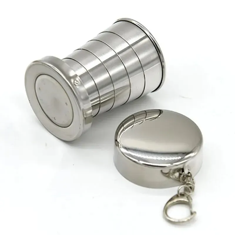 Outdoor Tragbare Outdoor Camping Tragbare Metall Edelstahl Teleskop Tassen Klapp Tassen Getränke Tassen.