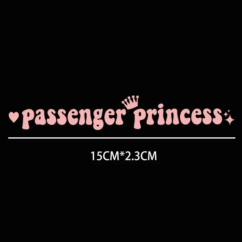 15*2,3 CM Beifahrer Prinzessin Auto Aufkleber Lustige Kreative Aufkleber für Auto Rückspiegel