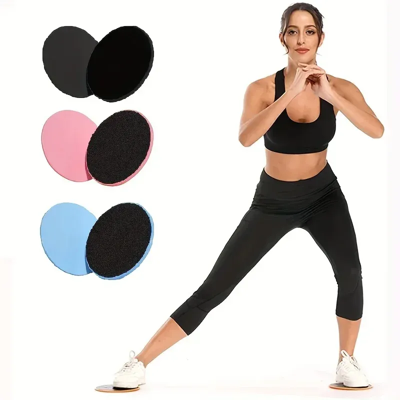 2 Stück Yoga-Gleit scheiben, Fitness-Fuß gleit kissen, Trainings geräte für das Bauch kern training, Körperform ung