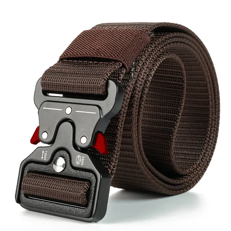 Echter taktischer Gürtel, Schnellverschluss, Outdoor-Militärgürtel, weiches echtes Nylon, Sportzubehör, schwarzer Gürtel für Männer und Frauen