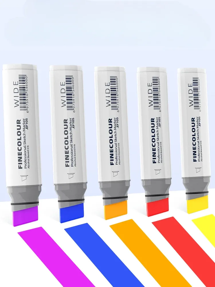 Finecolour 20 mm breite Marker, Alkohollinie, Skizzieren, Kunstmarker, Stift, Zeichnen, Schule, Kunstbedarf, EF105