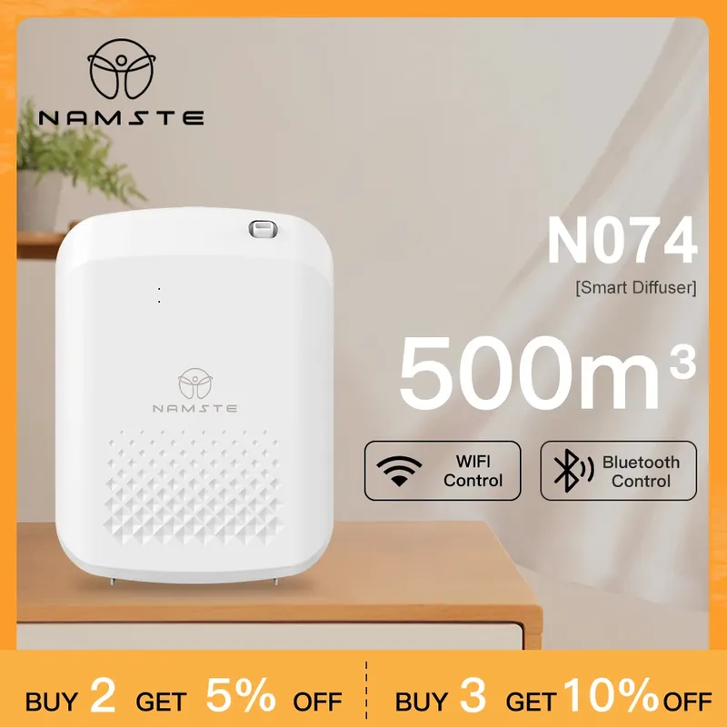 NAMASTE Intelligenter Aroma-Diffusor für Hotels, professioneller Duftdiffusor, 1000 m3, große Raum-Aroma-Maschine mit Ventilator, Bluetooth-Steuerung