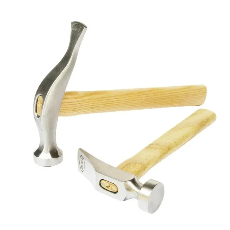 Handgefertigter Hammer mit Lederobermaterial und Holzgriff zum Gewindeschneiden über Handstiche, Schnürung, Remmending-Schuh, leichtes Herstellungswerkzeug