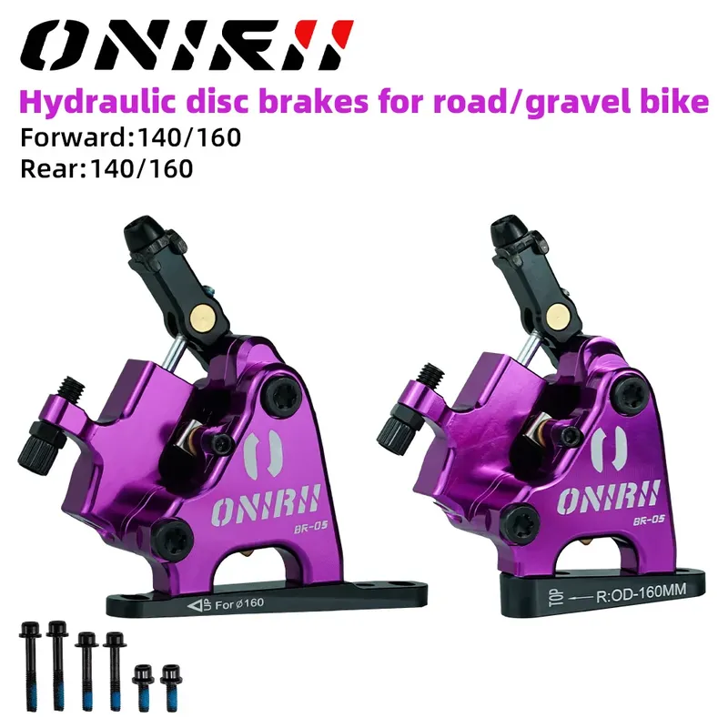 ONIRII Drahtziehen, hydraulische Scheibenbremssättel, flache Montage, Öl-Scheibenbremse für Rennrad, Kies, Fahrrad, Neu