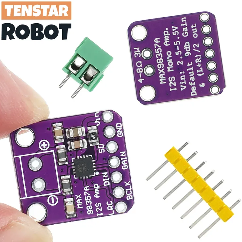 TENSTAR MAX98357 I2S 3W Klasse D Verstärker Breakout Interface Dac Decoder Modul Filterlose Audio Board Für Raspberry Pi esp32