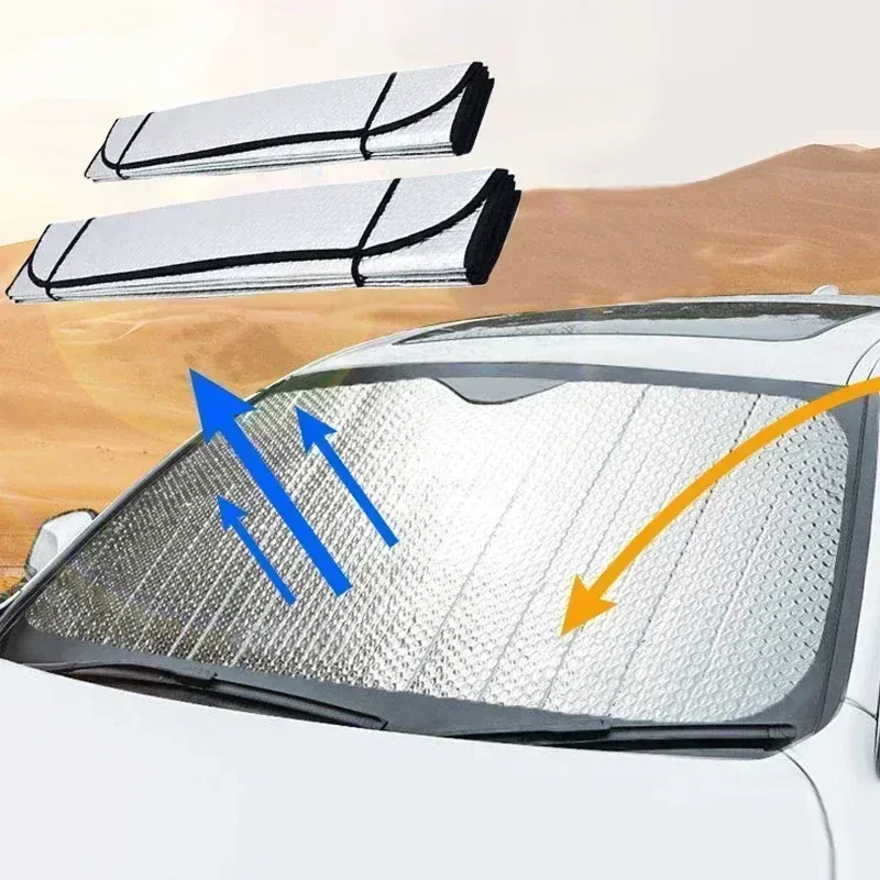 1PC Auto Sonnenschirm Frontscheibe Verdickte Aluminium Folie Wärmedämmung Vorhang Auto Sommer Sonnenschirm Sonnencreme Auto Liefert