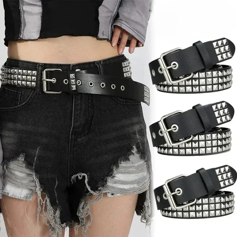 Trend Niet Gürtel Heavy Metal Gürtel Männer Frauen Punk Nachtclub Rock Stil Gürtel Jeans Gürtel Y2K Gürtel Mode Dekoration Frauen gürtel