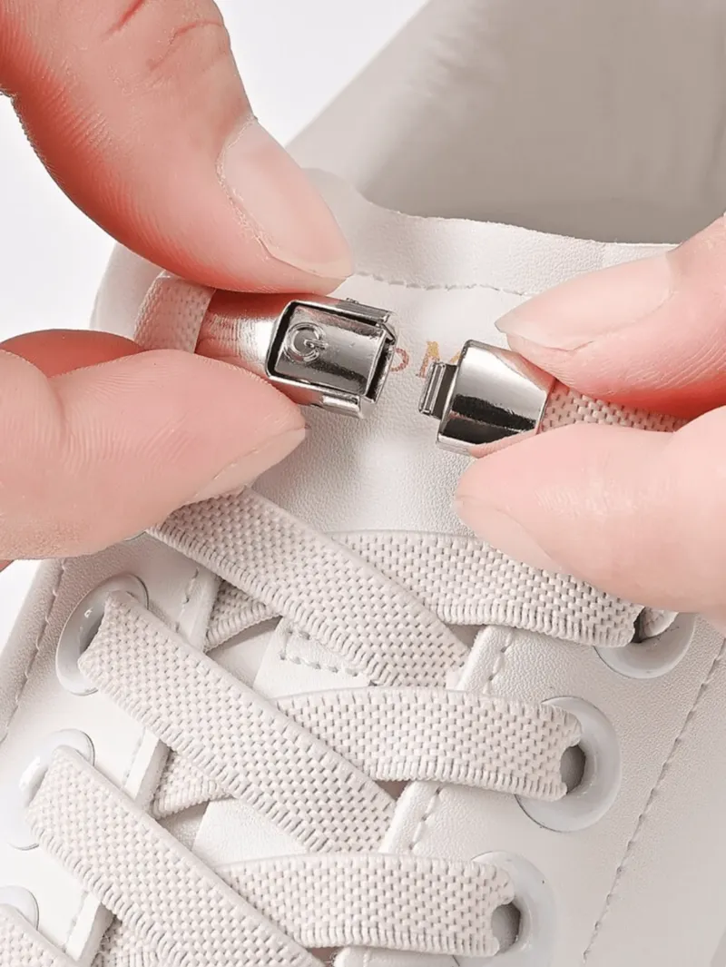 1 Paar elastische Schnürsenkel ohne Schnürsenkel, Cross-Lock-Schnürsenkel für Turnschuhe, kein Binden erforderlich, für Kinder und Erwachsene, flache Schuhe, Schnürsenkel ohne Schnürsenkel, Schuhzubehör