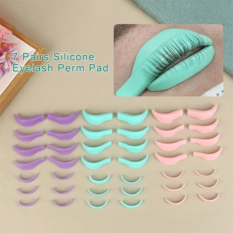 Recycling 3D Wimpern Curler Stangen Schild Wimpern Verlängerungszubehör 7 Paare pro Box Silikon Wimpern Dauerwelle Pad Lash Lifting Kit