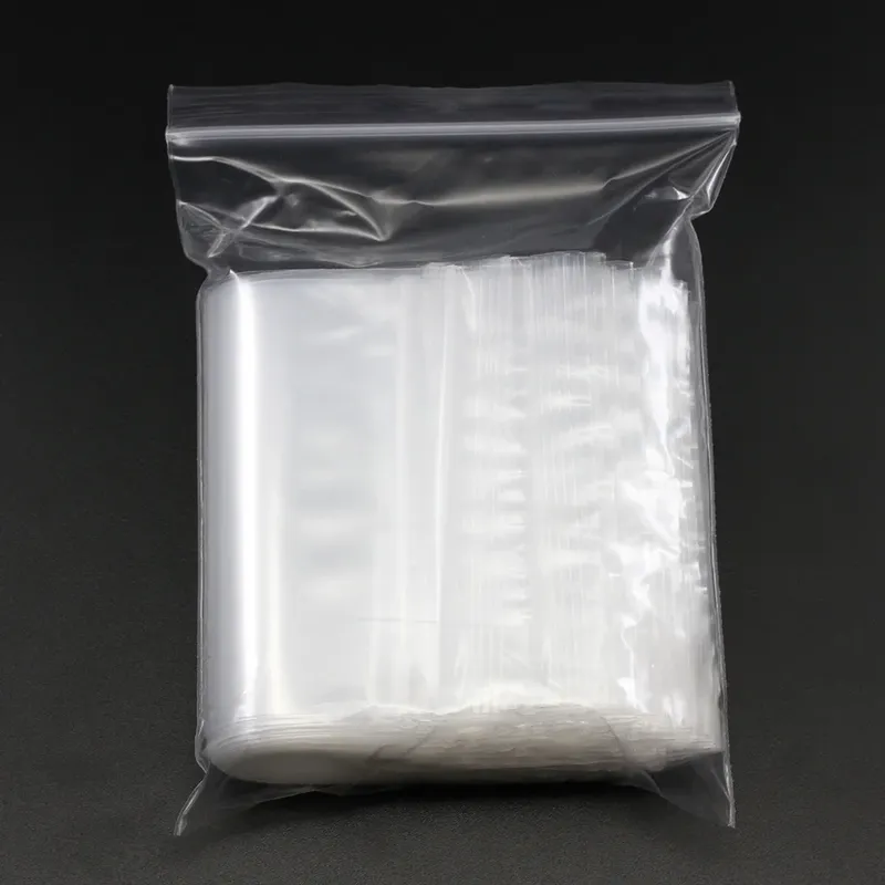 30–100 Stück dicke Kunststoff-Poly-Klarsichtbeutel, 4 x 6/5 x 7/6 x 8/7 x 10 cm, Schmuckverpackung, wiederverschließbare DIY-Aufbewahrung mit Reißverschluss