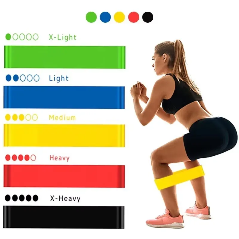 TPE Widerstandsbänder Fitness Gummischlaufen Band Set Krafttraining Workout Expander Yoga Gym Ausrüstung Elastisches Übungsband