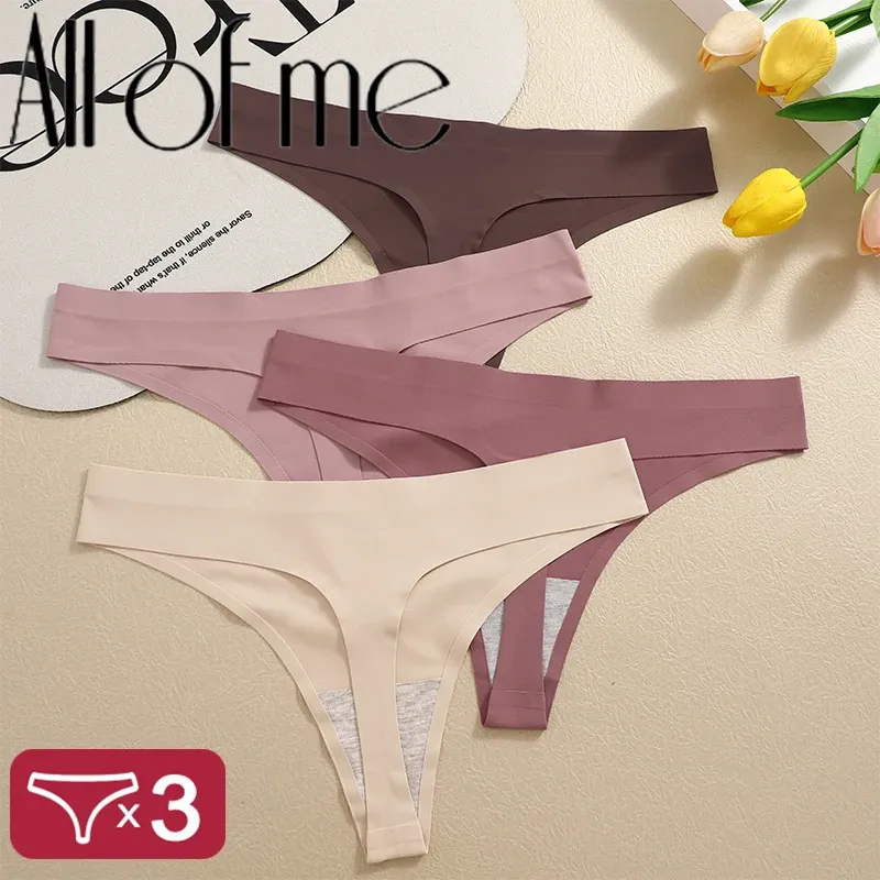 3 TEILE/SATZ Sexy G-String Unterwäsche Atmungs Weibliche T-zurück Intime Dessous Nahtlose Niedrigen Taille Unterhose Dame Bikini Panty S-XL