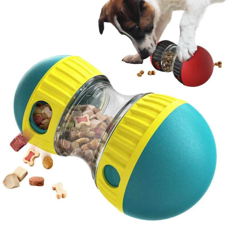 Hundespielzeug zur Steigerung der Intelligenz: Elliptische Rollbahn mit Futterausgabe zur Förderung Guter Gewohnheiten, Robustes Interaktives Haustierspielzeug