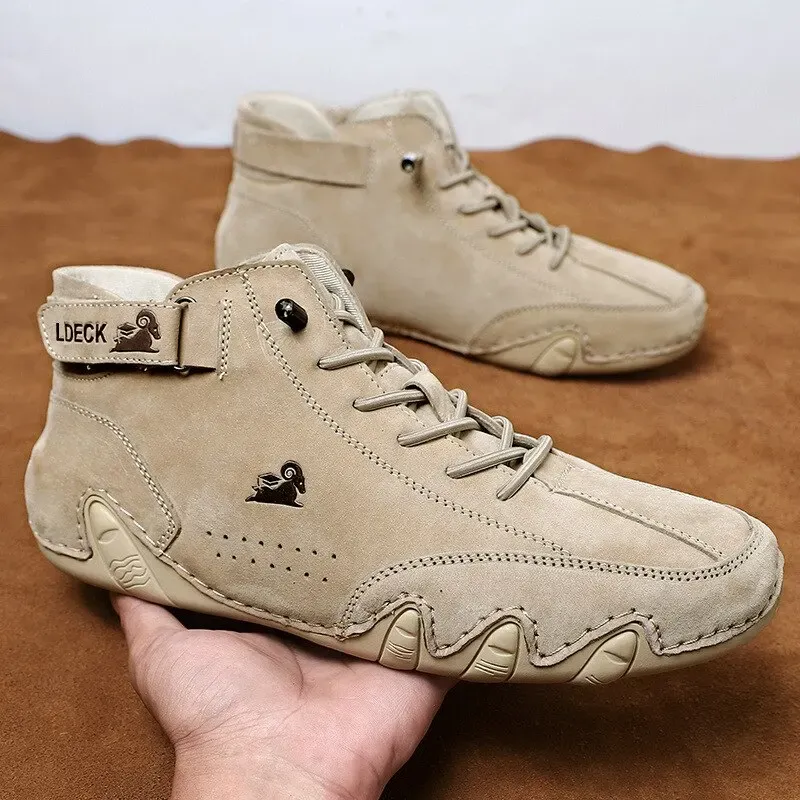 Männer Stiefel Casual Motorrad Winter Schuhe 2023 Wasserdichte High Top Sneakers Luxus Schuhe
