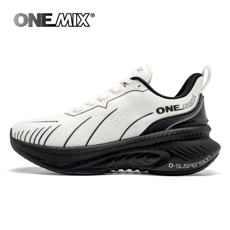 ONEMIX Neue Dämpfung Laufschuhe Für Männer Geeignet Schwere Läufer Lace Up Sport Frauen Nicht-slip Outdoor Sportlich Männlichen turnschuhe