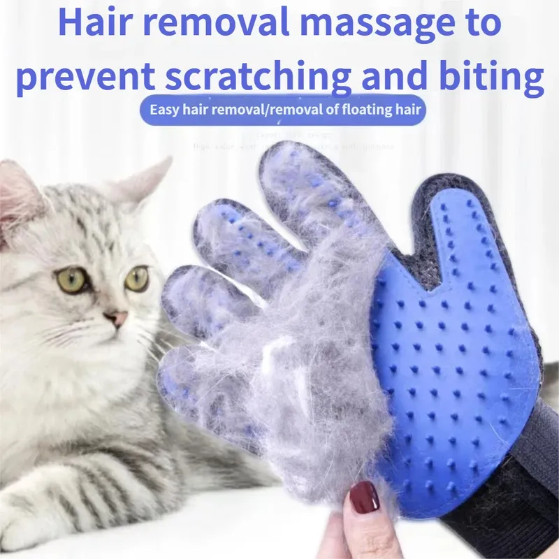 Haustier-Pflegehandschuh Katzenbürste zur Fellpflege Hundekamm für Katzen Bade-Haarbürste zur Fellentfernung Reinigungsmassagebürste für Tiere