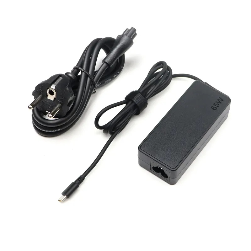 Notebook-Netzteil 65W 20V3.25A Laptop-Ladegerät mit Typ-C-Schnittstelle Kompatibel mit EU-Stecker für ASUS/Lenovo/HP Laptops