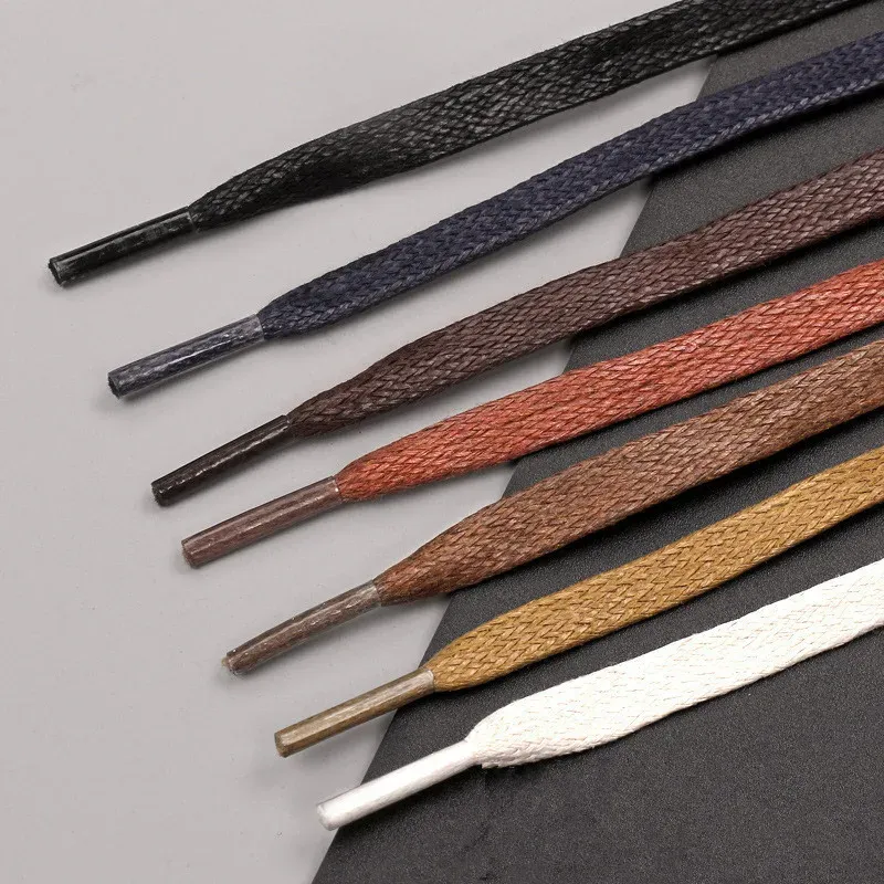 1 Paar gewachste flache Schnürsenkel aus Leder, wasserdicht, Freizeitschuhe, Schnürsenkel, Unisex, Stiefel, Schnürsenkel, Länge 60, 80, 100, 120, 140, 160, 180 cm, P3