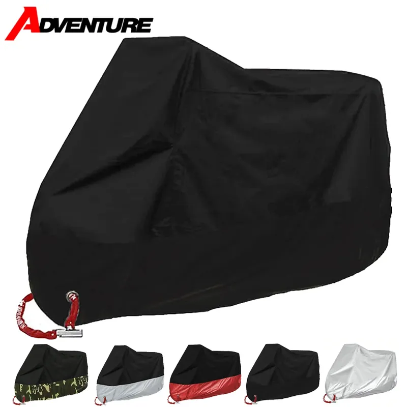 Motorradabdeckung, wasserdicht, Motorradabdeckung, staubdicht, UV-Schutz, Motorrad-Regenschutz, für alle Jahreszeiten, Outdoor, Indoor, Moto, Roller