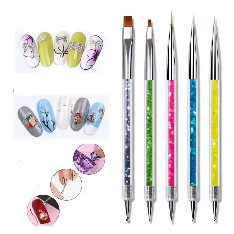 5-teiliges Nail-Art-Dotting-Pen-Set, Nagelpinsel für Nail-Art-Zubehör, Werkzeug-Sets, Nagelbedarf für Profis, Maniküre-Set