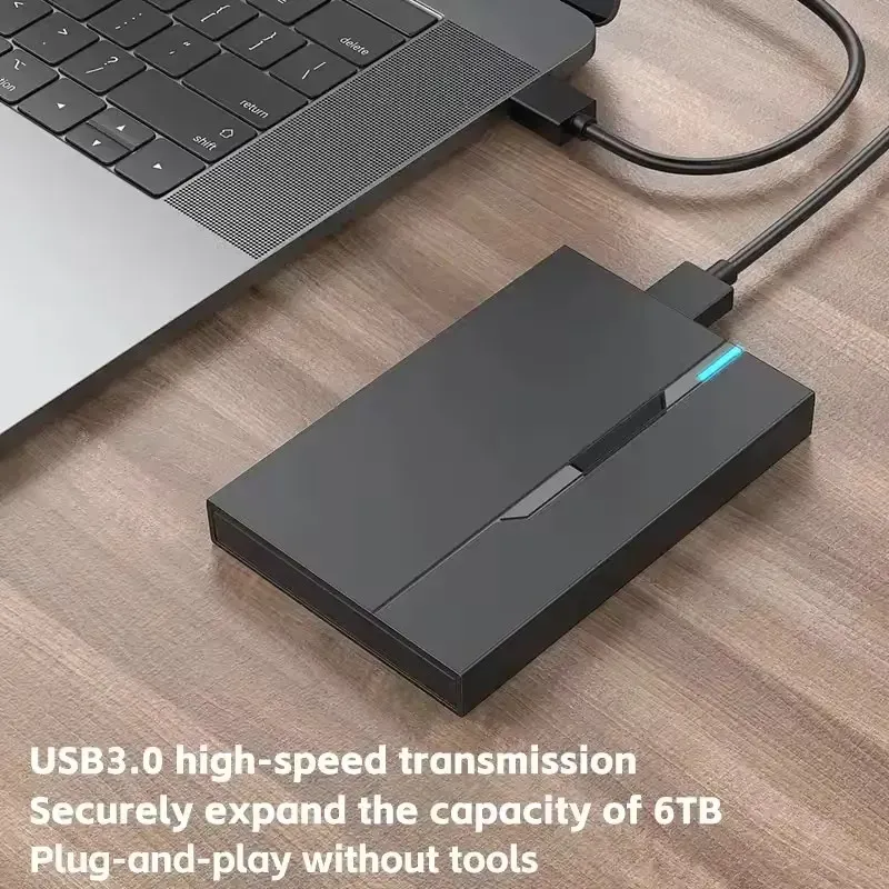 2,5-Zoll-externes Festplattengehäuse USB 3.0 USB3.1 Festplattengehäuse 6 TB unterstützt 7 mm 9,5 mm SATA SSD HDD für Laptop-PC
