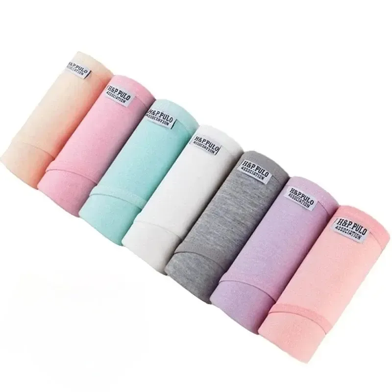 7Pcs Frau Höschen Für Unterwäsche 100% Baumwolle Sexy Atmungsaktive Weiche Dessous Weibliche Slips Mädchen Nette Einfarbig Unterhose Jetzt