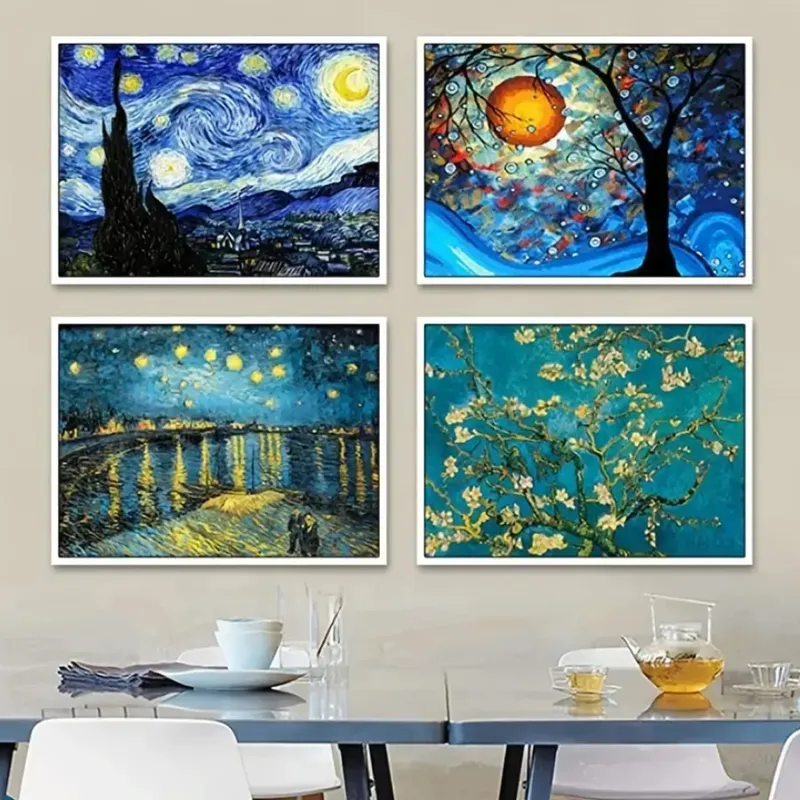 DIY Diamant Malerei Runde Diamant Sternenhimmel Van Gogh Muster voller Diamant Mosaik Home Dekoration Malerei Kreuzstich Kit