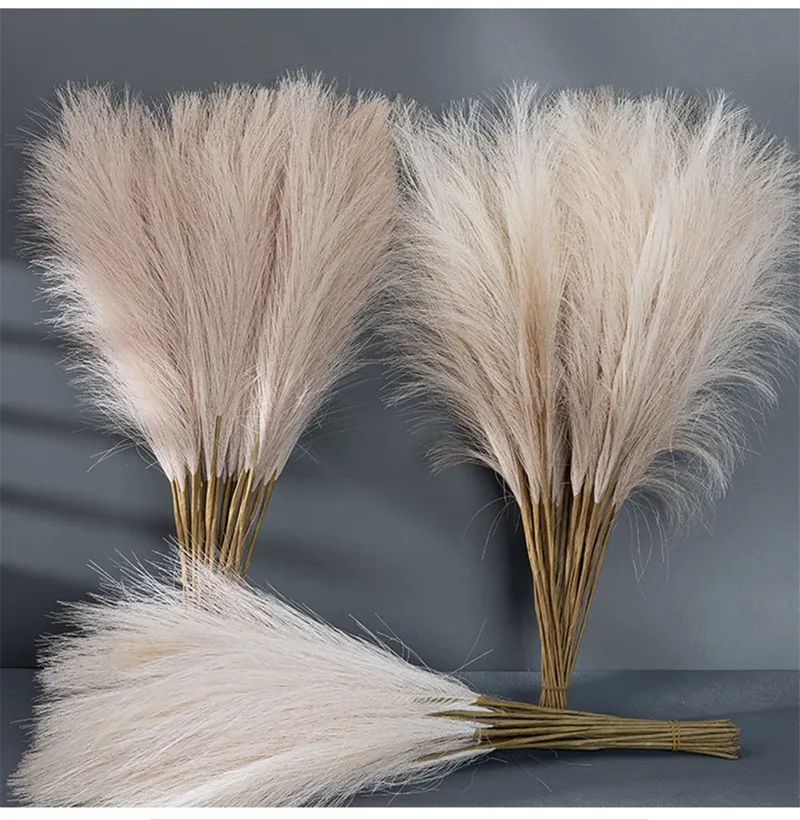 5/10/20PCS Flauschigen Pampas Gras Boho Dekor Künstliche Blume Gefälschte Pflanze Reed Simulierte Party Hochzeit Hause dekoration 42CM
