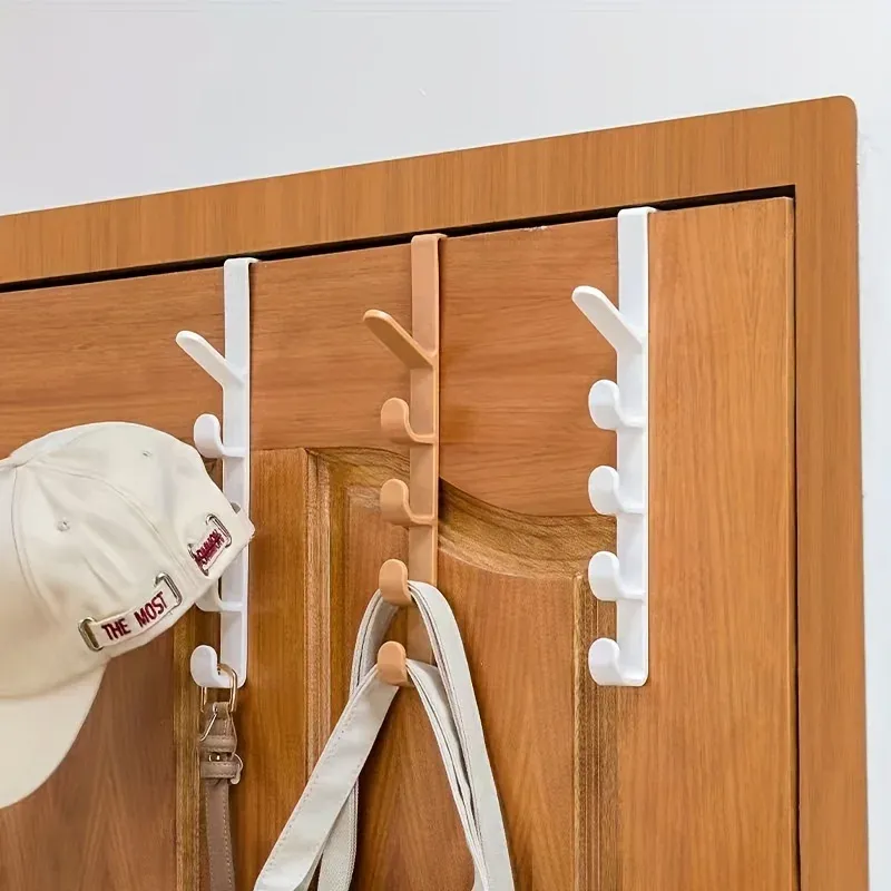1 stücke Schlafzimmer Tür Kleiderbügel Kleidung Hängen Rack Über Die Tür Kunststoff Hause Lagerung Organisation Haken, geldbörse Halter Für Taschen Schienen
