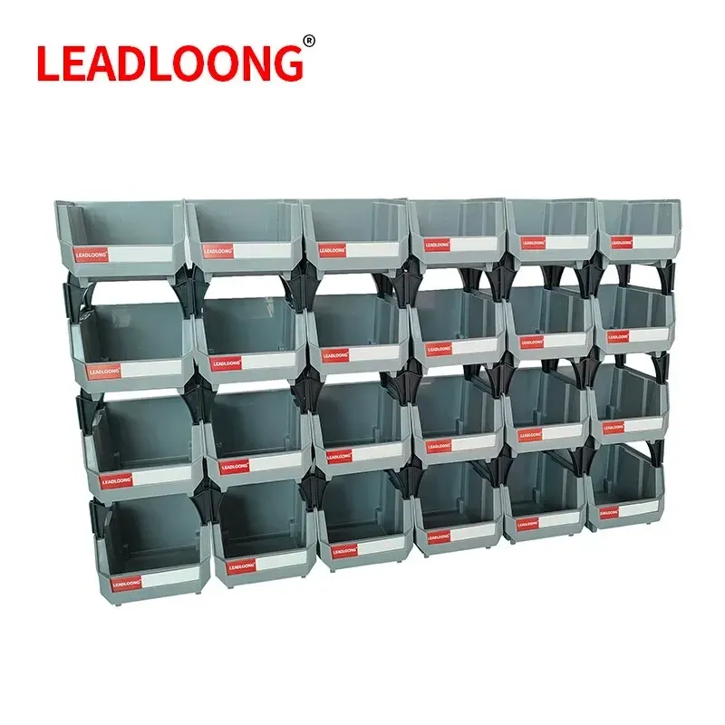 Blei loong Teile Behälter 13,5 stücke 10,5x7,6 x cm/5x4*3 Zoll grau stapelbar Kunststoff Garage Werkzeug Aufbewahrung sbox Container Organizer Behälter
