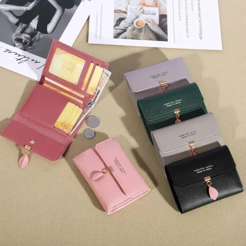 Neue koreanische Version der einfachen kleinen Brieftasche, dreifach gefaltetes Münzbit, Geldscheinklammer, Münzgeldbörse, grenzüberschreitende kurze Damenbrieftasche
