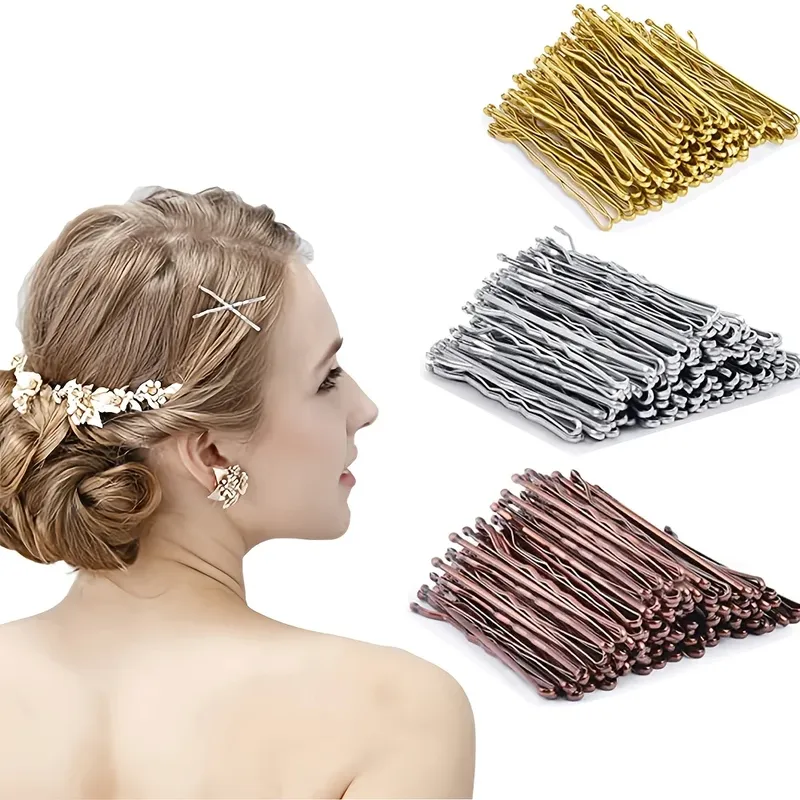 U-förmige Metall-Wellen-Haarspangen für Frauen und minimalistische Vintage-Haaraccessoires, sicherer Halt, Styling-Clips für jeden Tag und formell