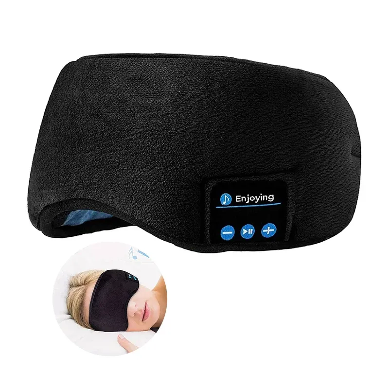 Bluetooth 3D Augenmaske Kopfhörer Musik Schlafen Stirnband Kopfhörer Weich Elastisch Bequem Wireless Headset Schlaf Augenmaske