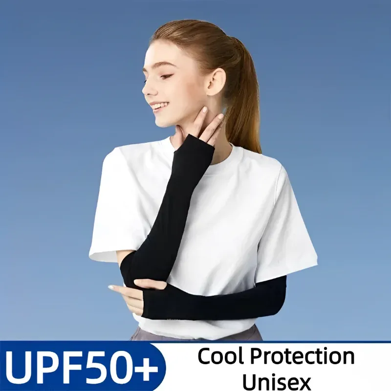 Sonnenschutz Outdoor UV Sonnenschutz Kompression sarm Ärmel Frauen Männer Sport Fußball Golf Kühl hülle Sommer Eis Seide Ridin
